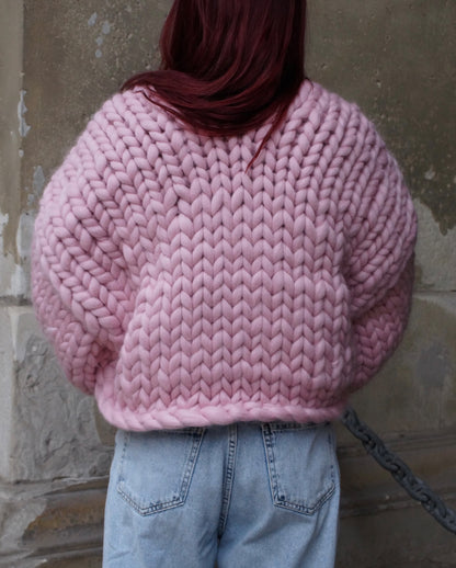 CARDIGAN BOLD - ROSE