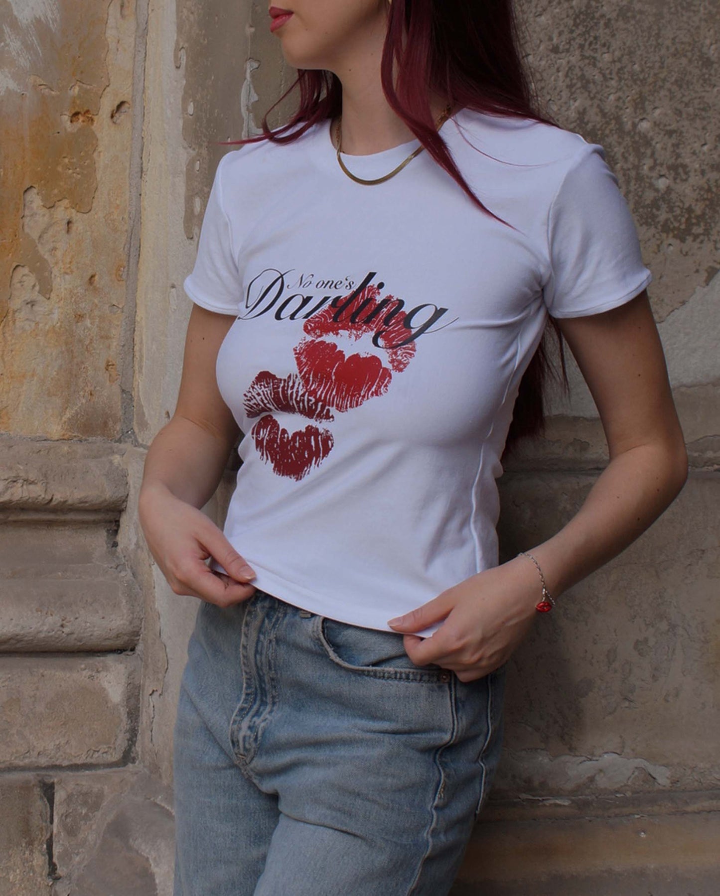 T-SHIRT LOU 'Kiss' - WHITE