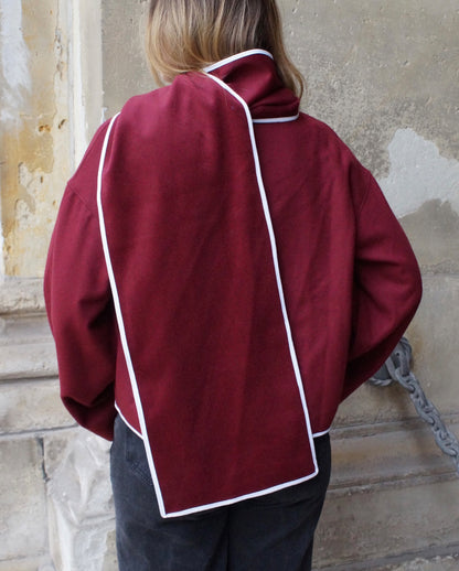 SCARF JACKET RUBY - BORDEAUX