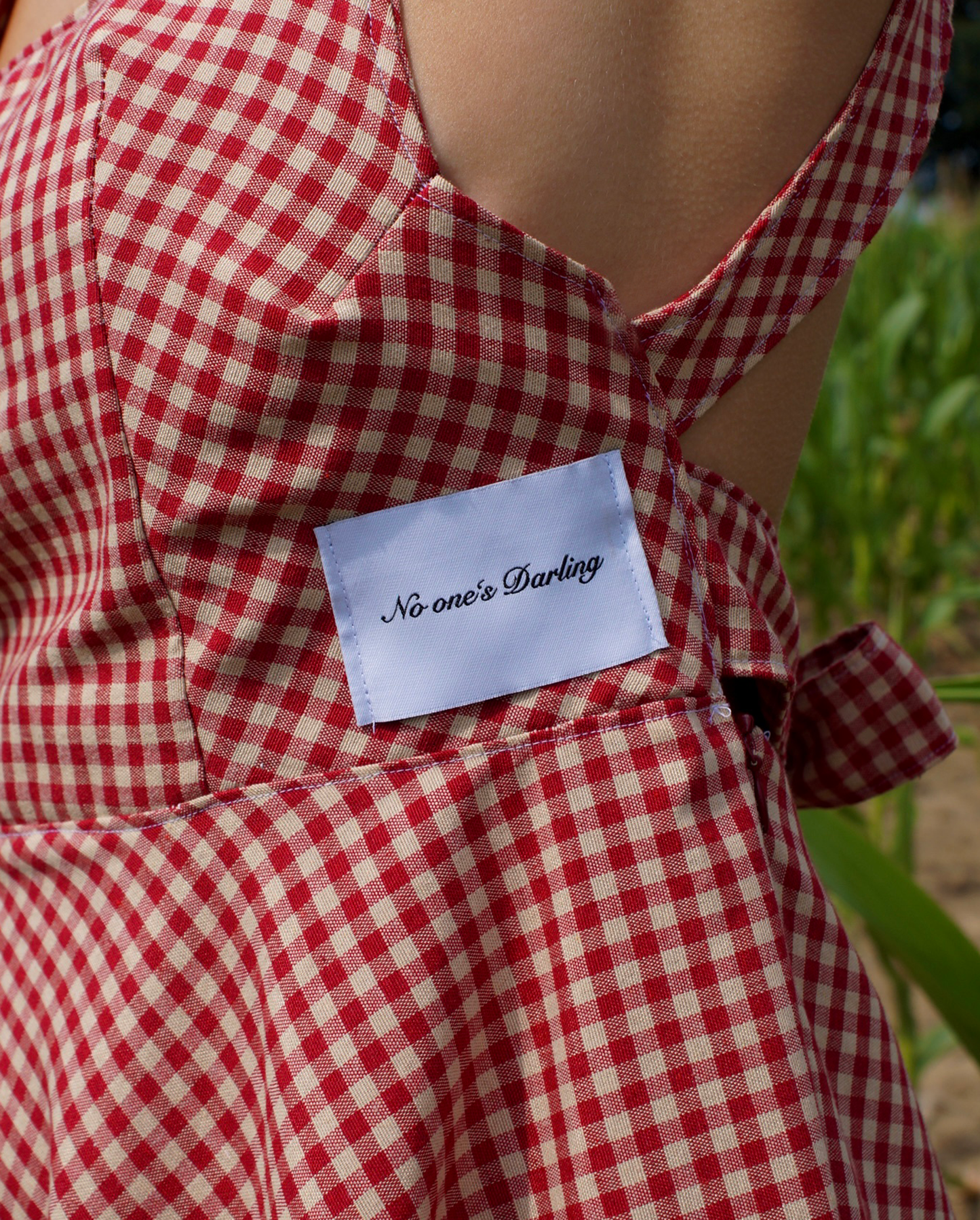 COTTAGE DRESS SCARLET - RED/WHITE